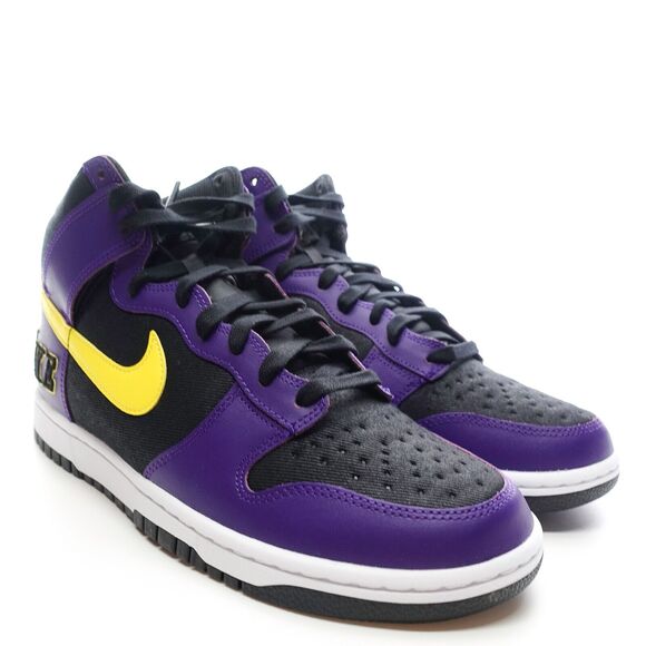 Nike Dunk High Premium EMB Lakers Black Purple Mens Size 11.5 DH0642-001